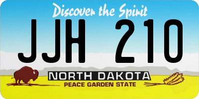 ND license plate JJH210
