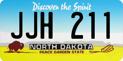 ND license plate JJH211
