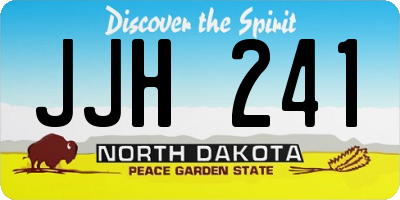 ND license plate JJH241