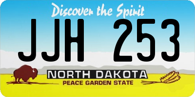 ND license plate JJH253