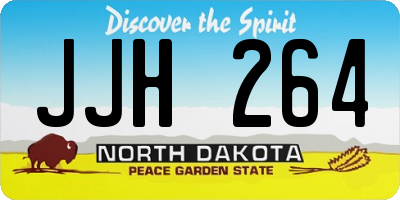 ND license plate JJH264