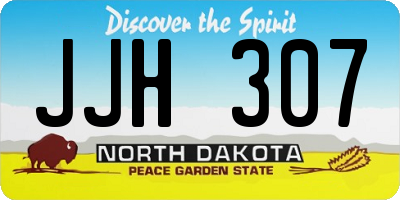 ND license plate JJH307