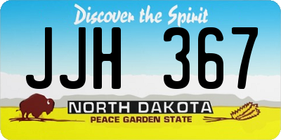 ND license plate JJH367