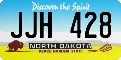 ND license plate JJH428