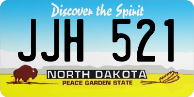 ND license plate JJH521