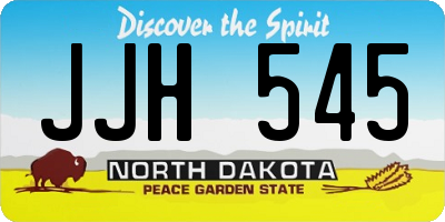 ND license plate JJH545