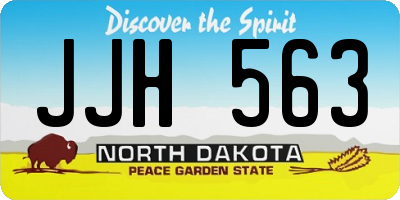 ND license plate JJH563