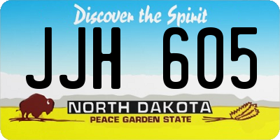ND license plate JJH605