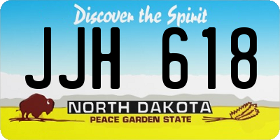 ND license plate JJH618
