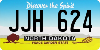 ND license plate JJH624
