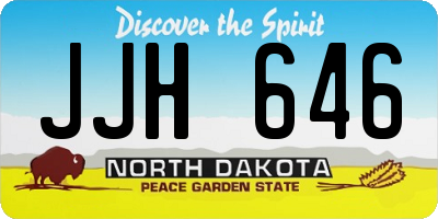 ND license plate JJH646