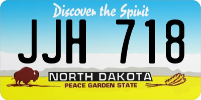 ND license plate JJH718