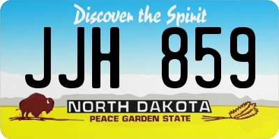ND license plate JJH859
