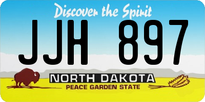 ND license plate JJH897