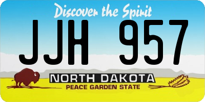 ND license plate JJH957