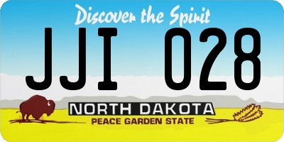 ND license plate JJI028