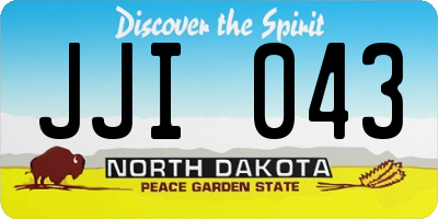 ND license plate JJI043