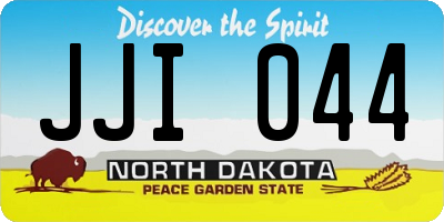 ND license plate JJI044