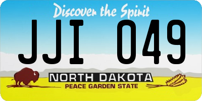 ND license plate JJI049
