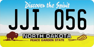 ND license plate JJI056