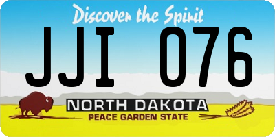 ND license plate JJI076