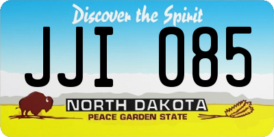 ND license plate JJI085