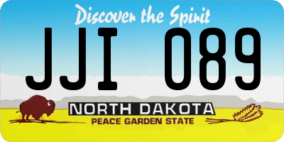 ND license plate JJI089
