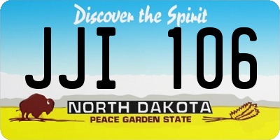 ND license plate JJI106
