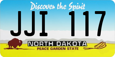 ND license plate JJI117