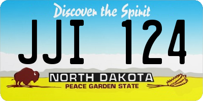 ND license plate JJI124