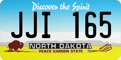 ND license plate JJI165