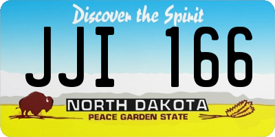 ND license plate JJI166