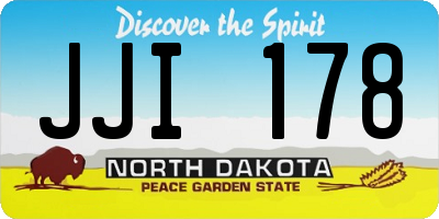 ND license plate JJI178
