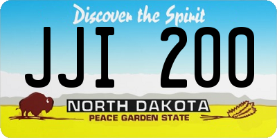 ND license plate JJI200