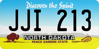 ND license plate JJI213
