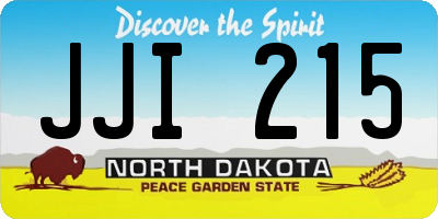 ND license plate JJI215