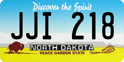 ND license plate JJI218