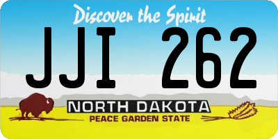 ND license plate JJI262
