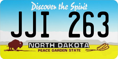 ND license plate JJI263