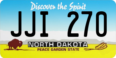 ND license plate JJI270