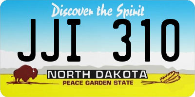 ND license plate JJI310