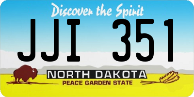 ND license plate JJI351