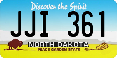 ND license plate JJI361