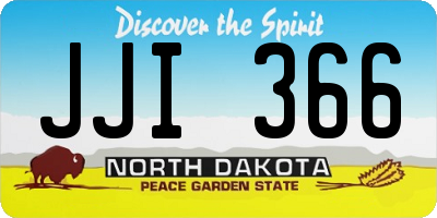 ND license plate JJI366