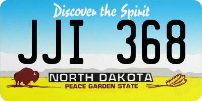 ND license plate JJI368