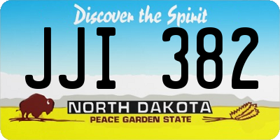 ND license plate JJI382