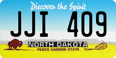 ND license plate JJI409