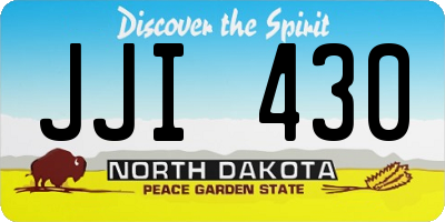 ND license plate JJI430