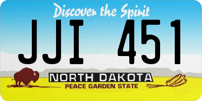 ND license plate JJI451