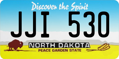 ND license plate JJI530